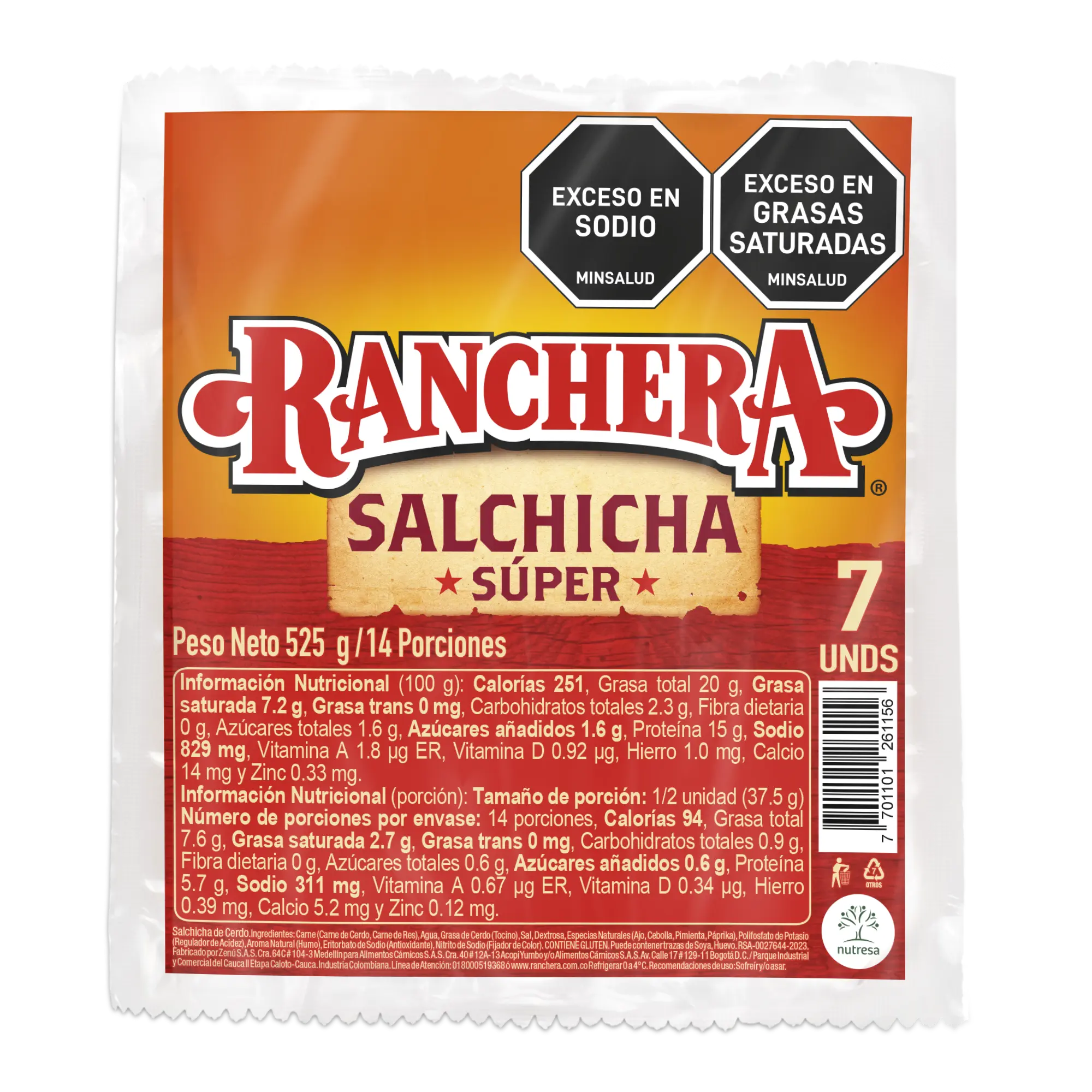 Salchicha Súper Ranchera 525g