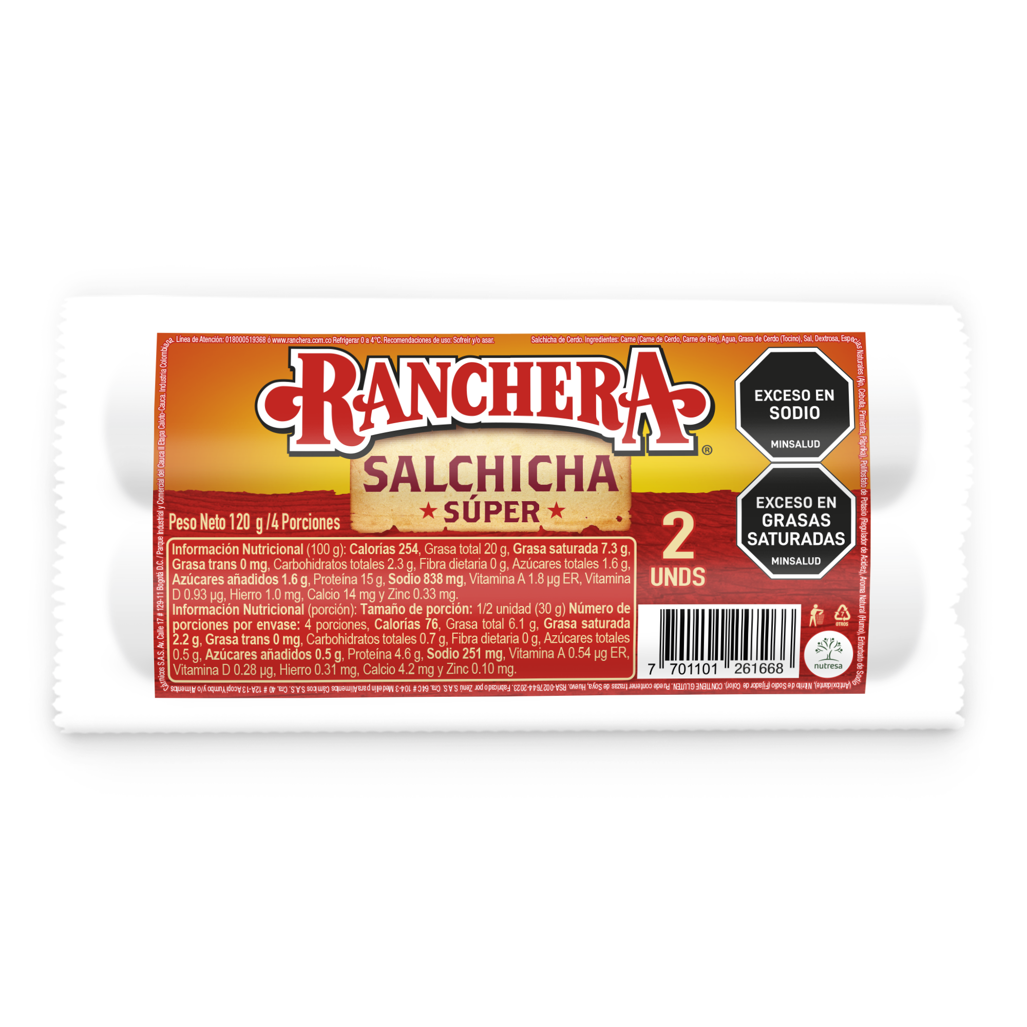 Salchicha Súper Ranchera 120g