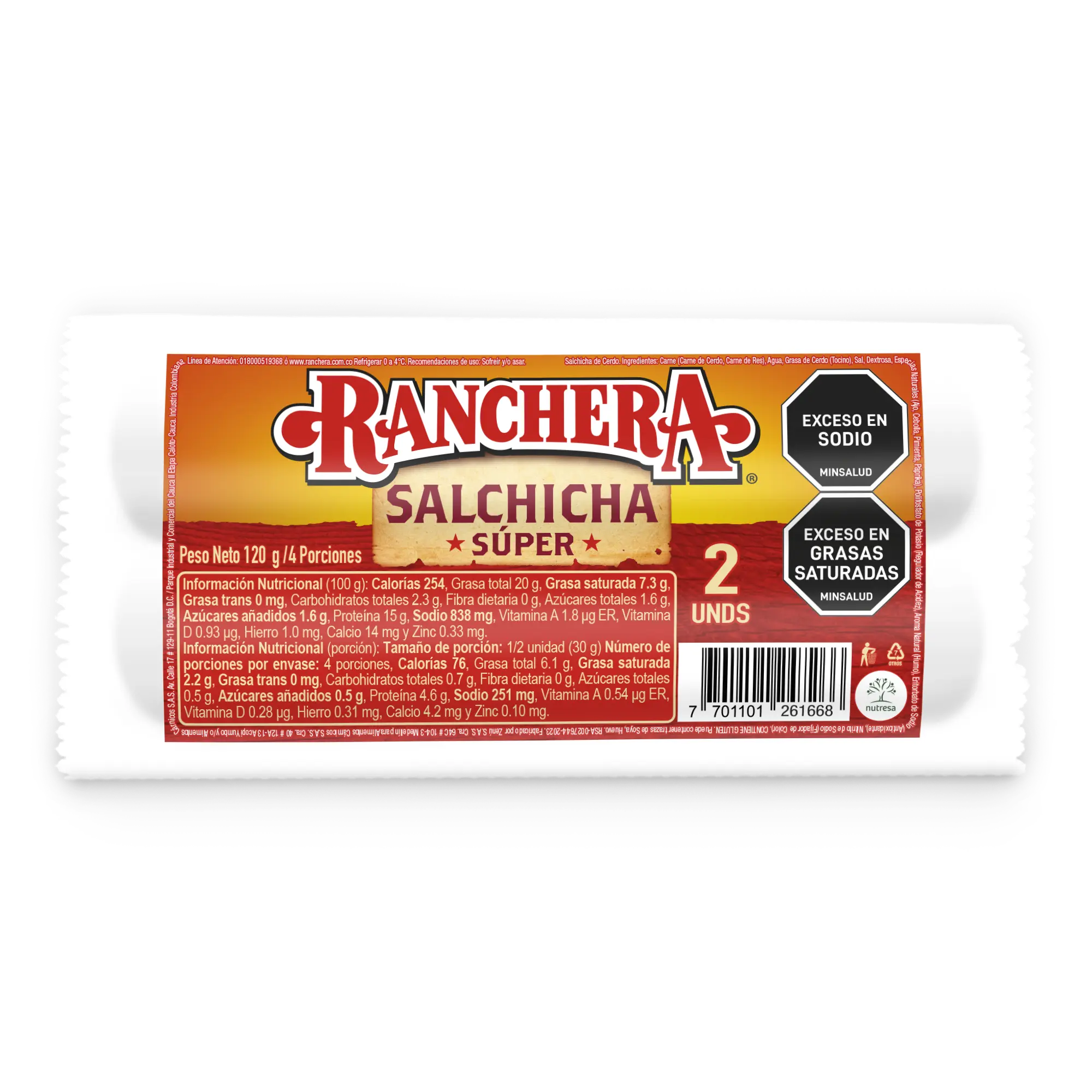 Salchicha Súper Ranchera 120g
