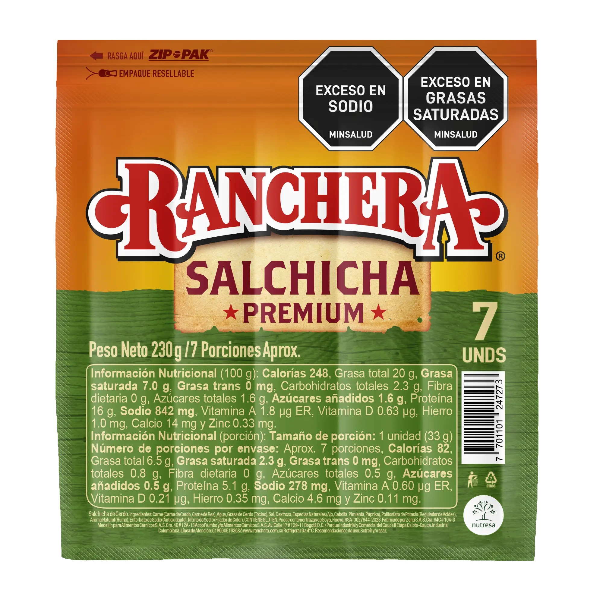 Salchicha Ranchera 230g