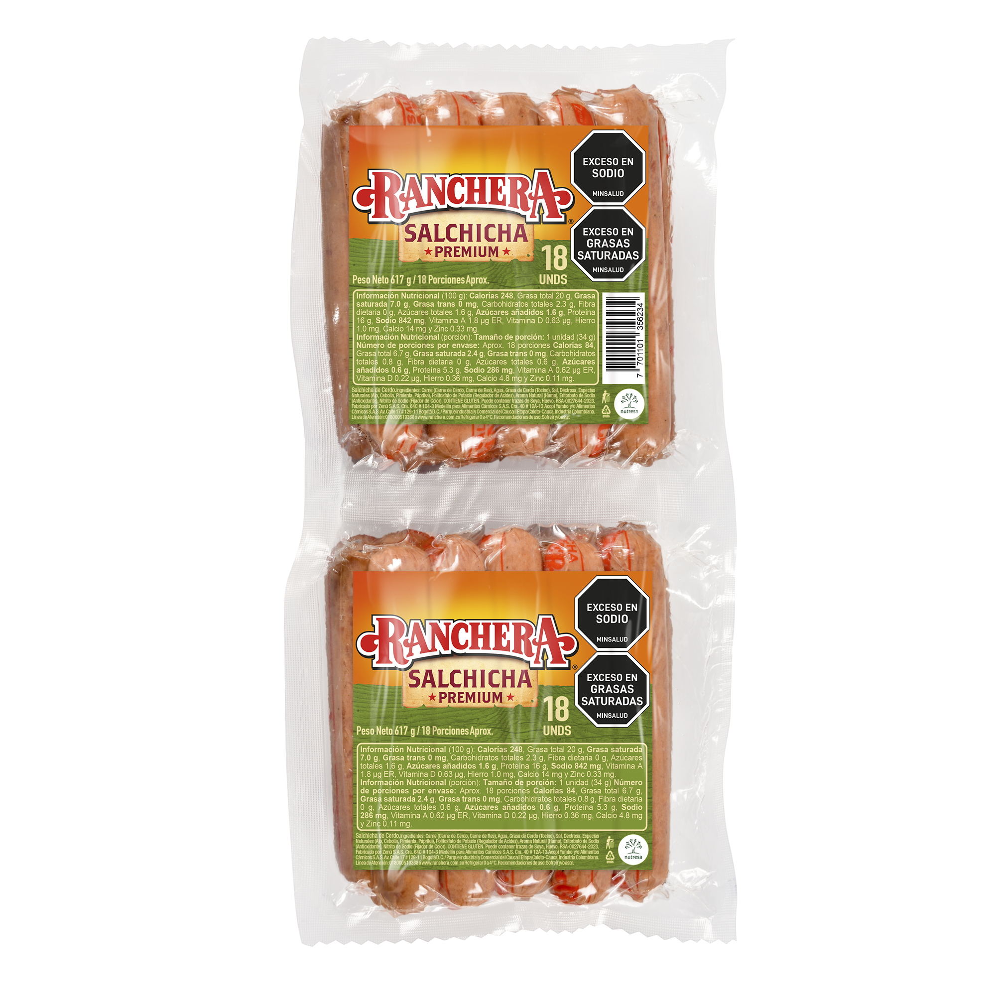 Salchicha Ranchera 1234g