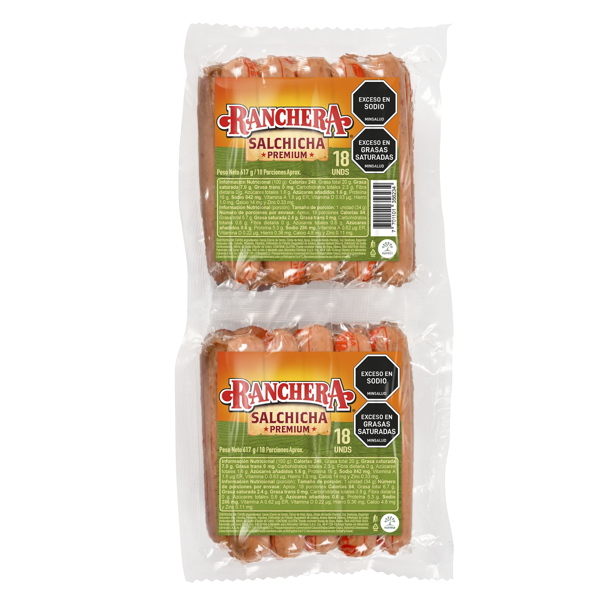 Salchicha Ranchera 1234g