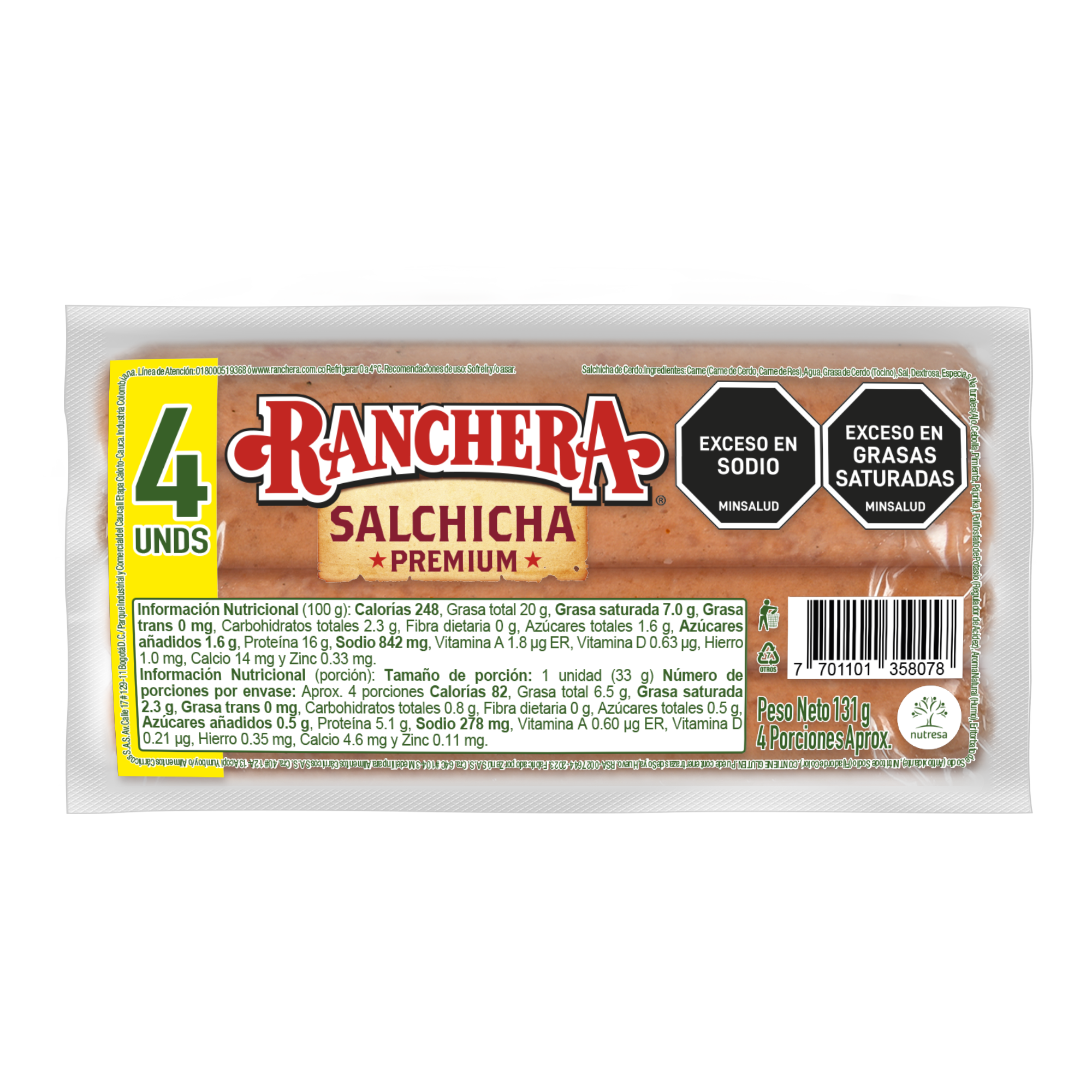 Salchicha Ranchera 131g
