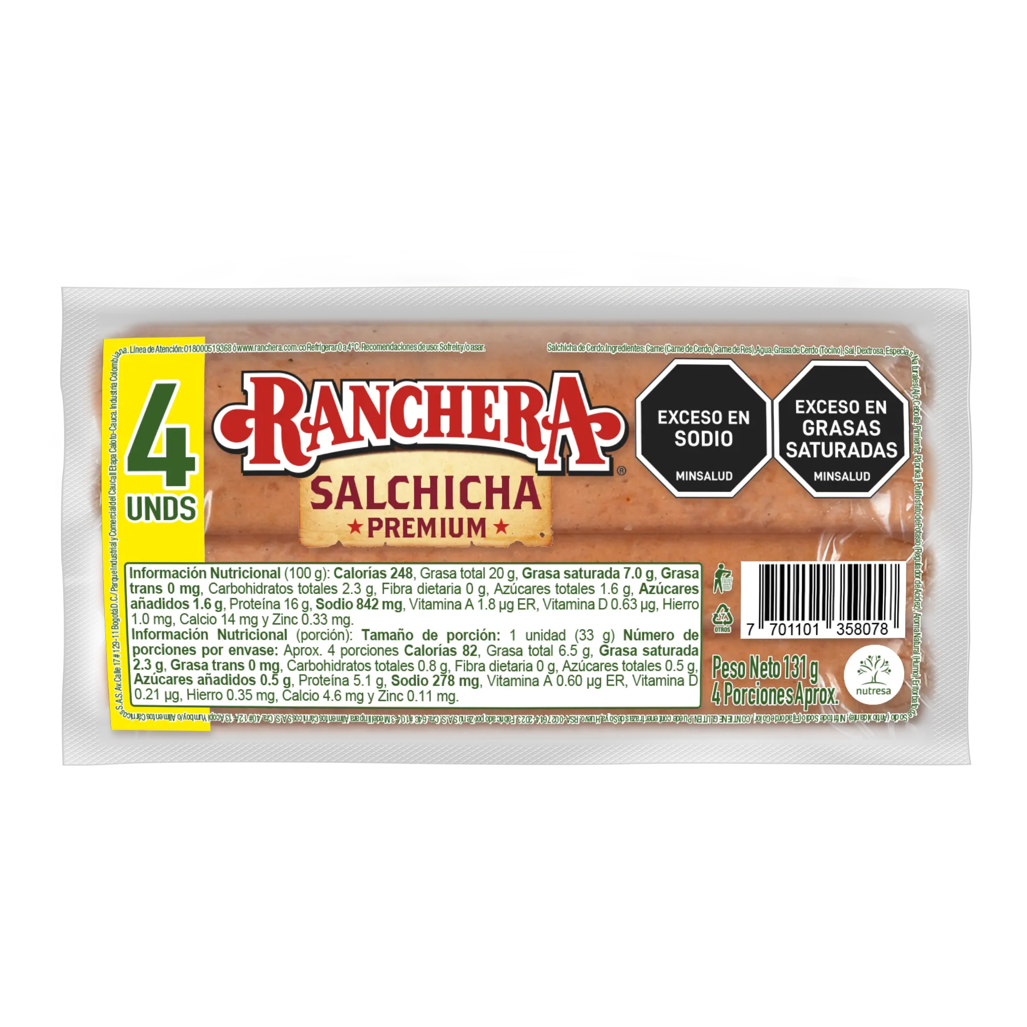 Salchicha Ranchera 131g