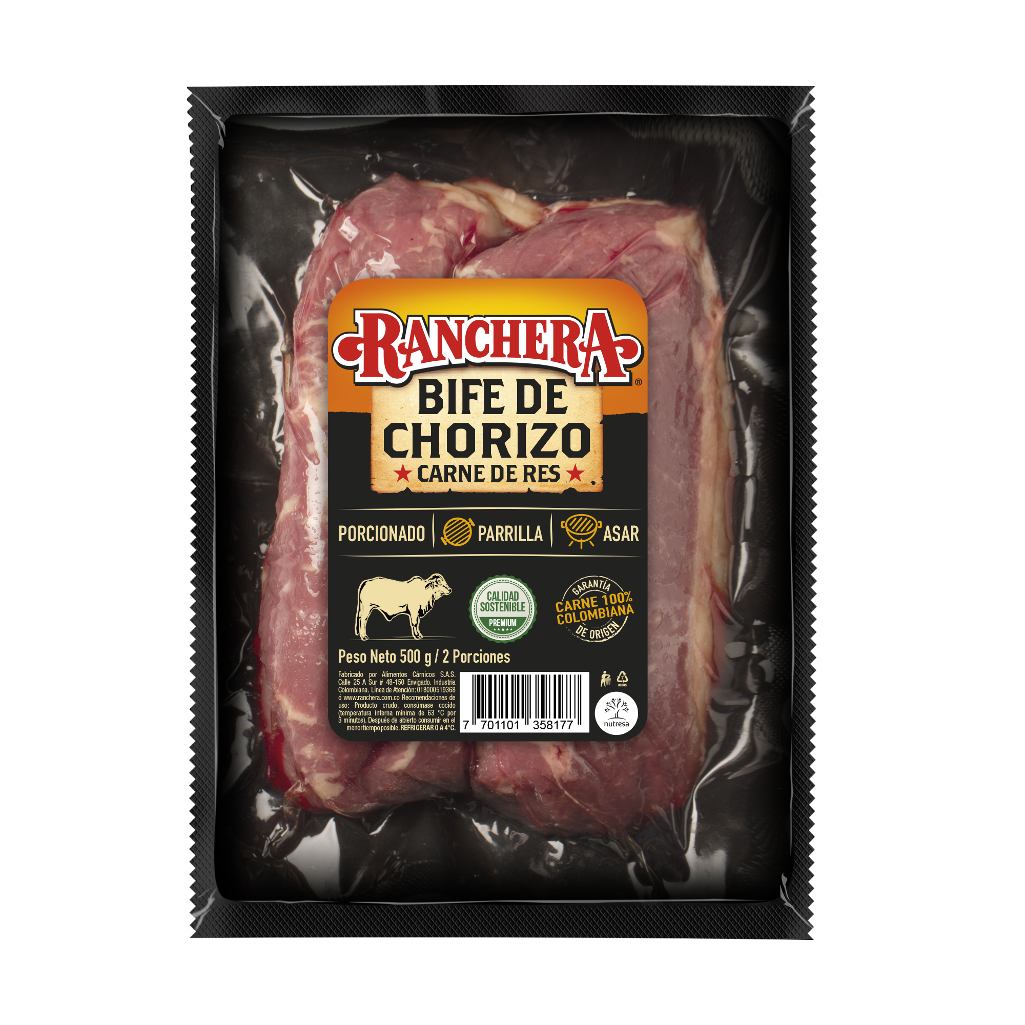 Bife de Chorizo Ranchera 500g