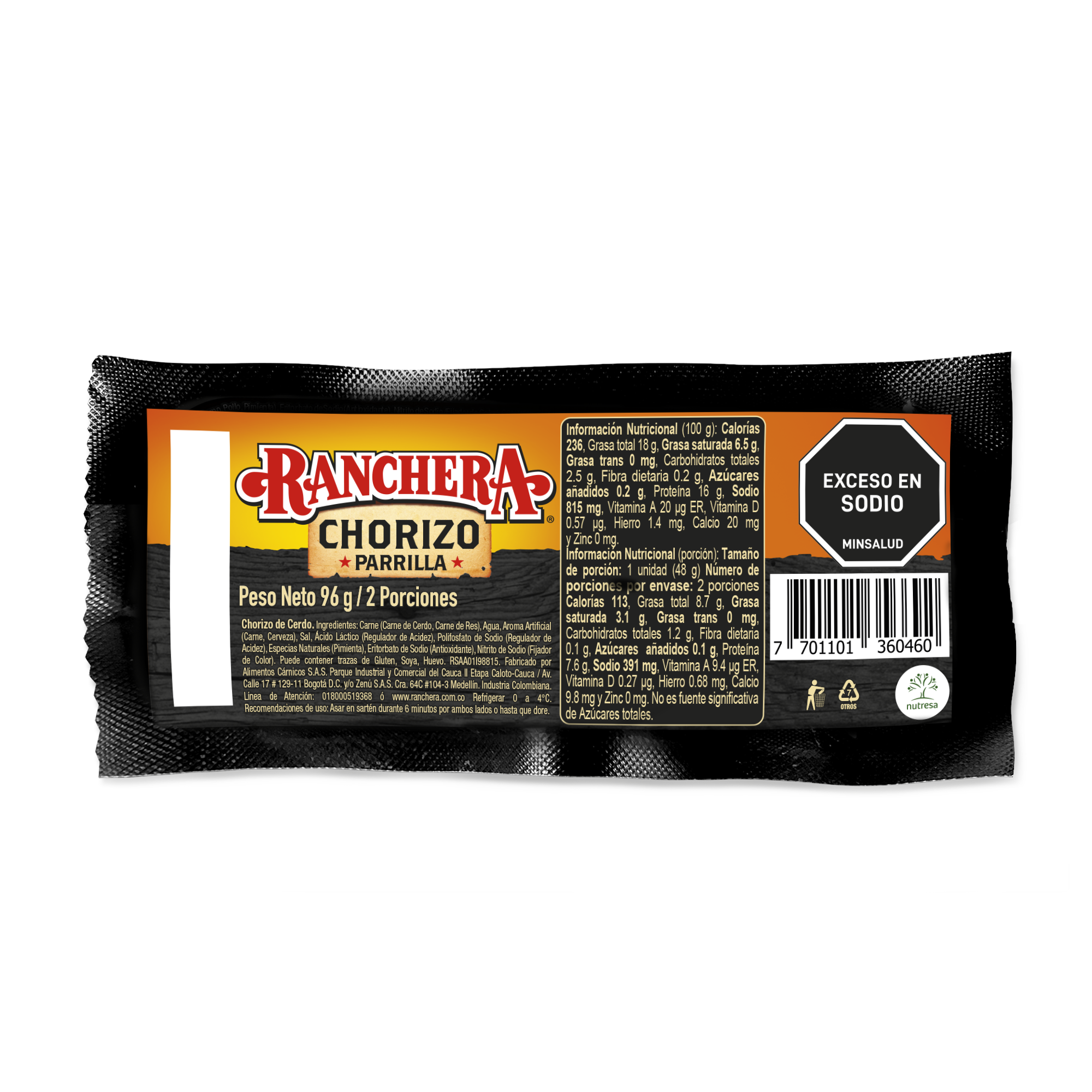 Chorizo Parrilla Duo Pack  96g