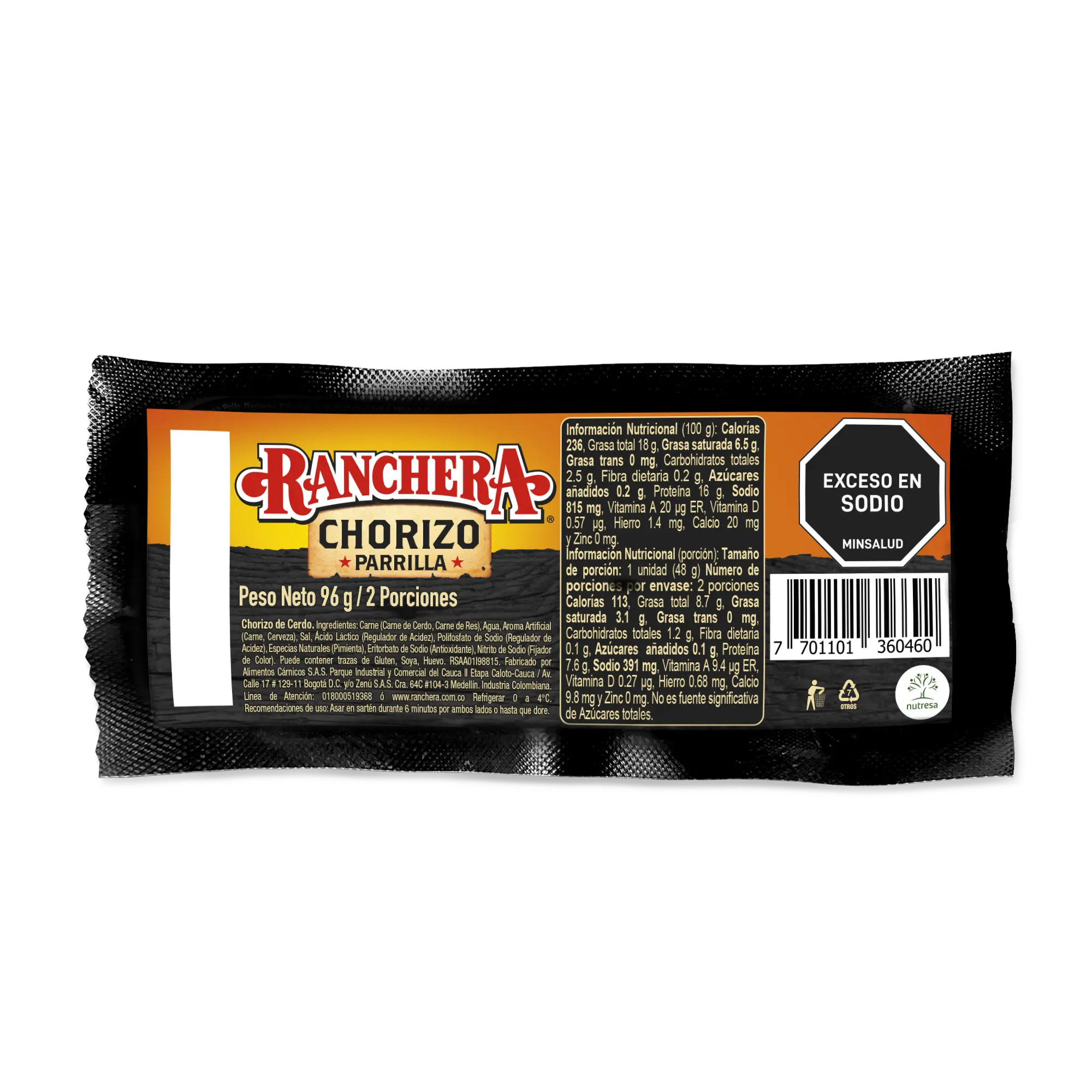 Chorizo Parrilla Duo Pack  96g