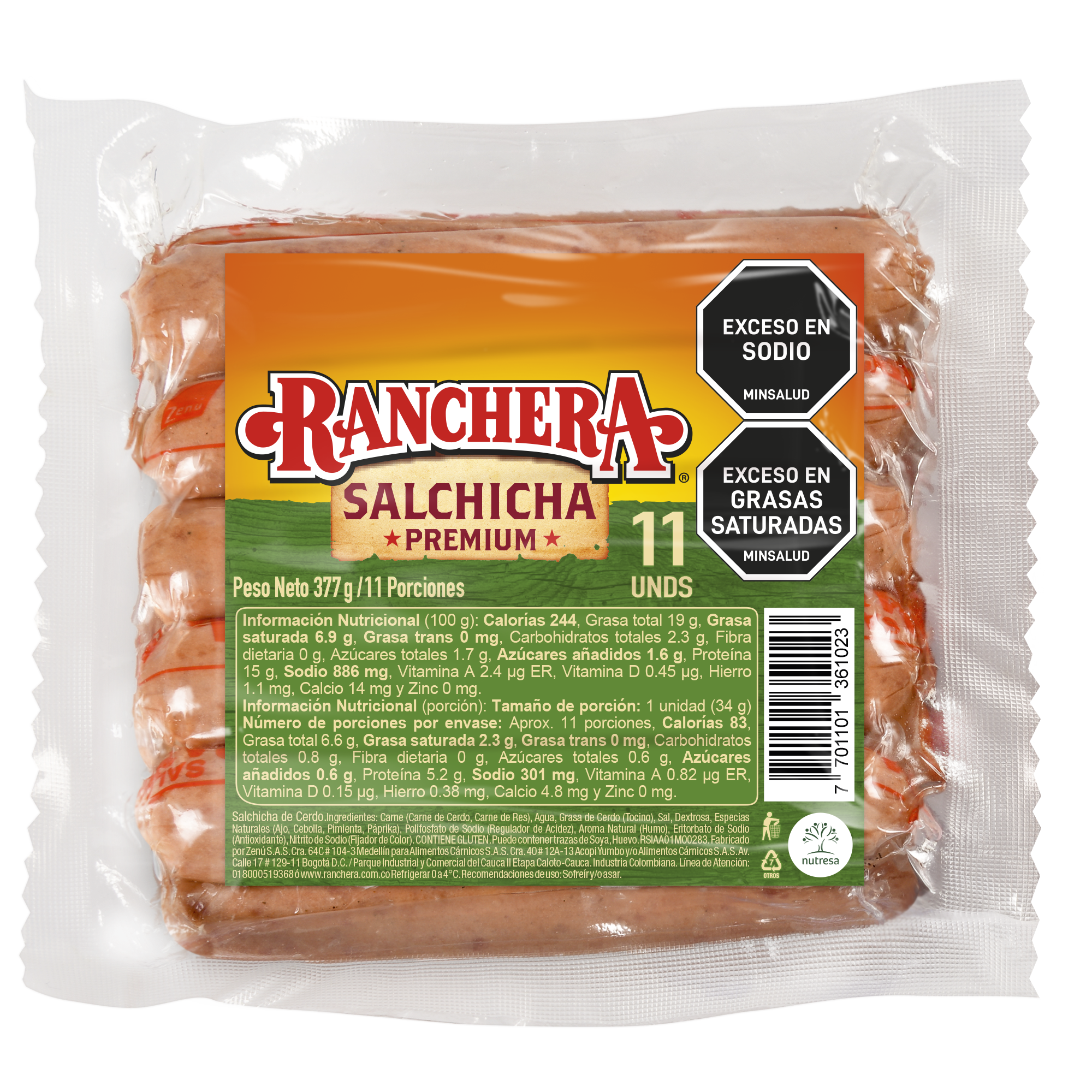 Salchicha Ranchera 377g