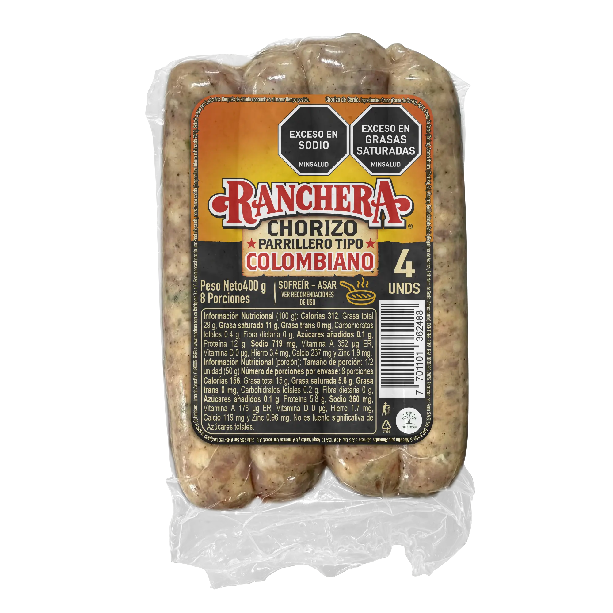 Chorizo Colombiano Ranchera 400g