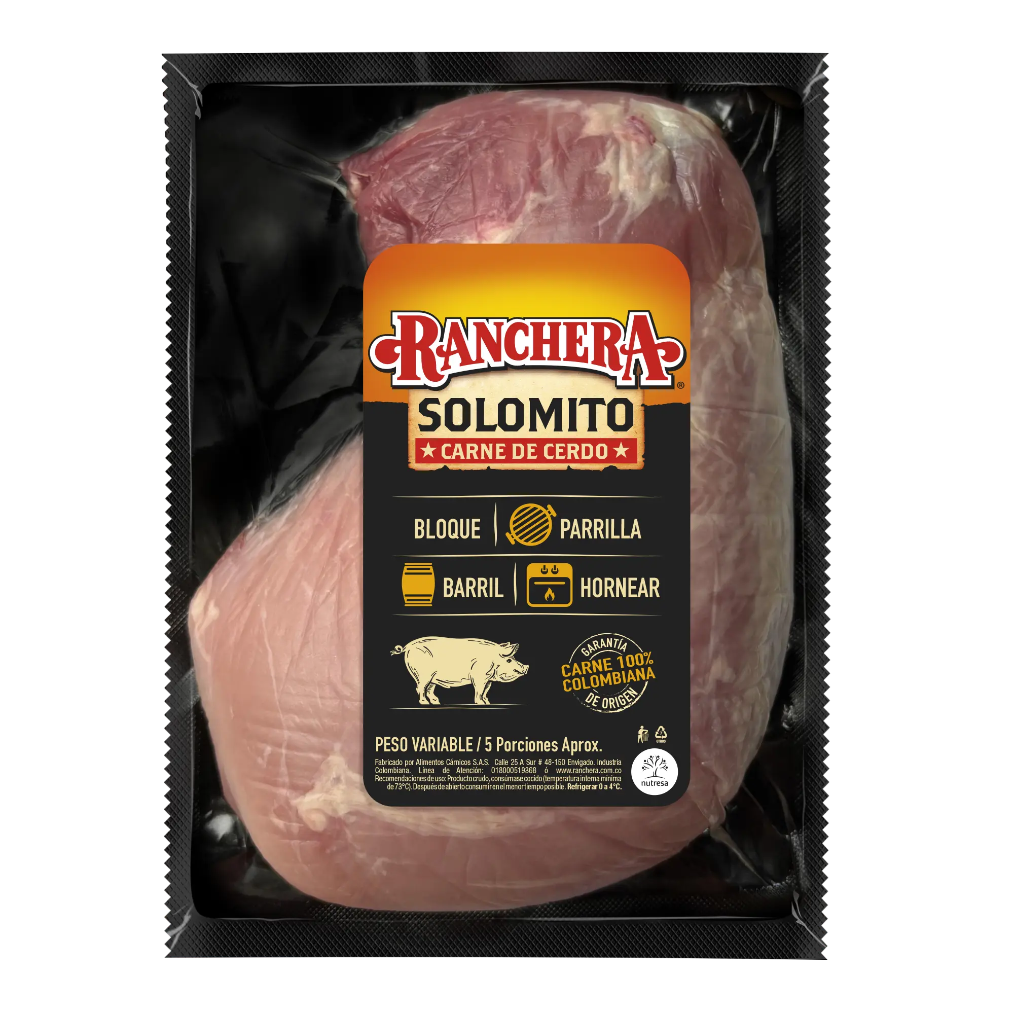 Solomito de cerdo Ranchera