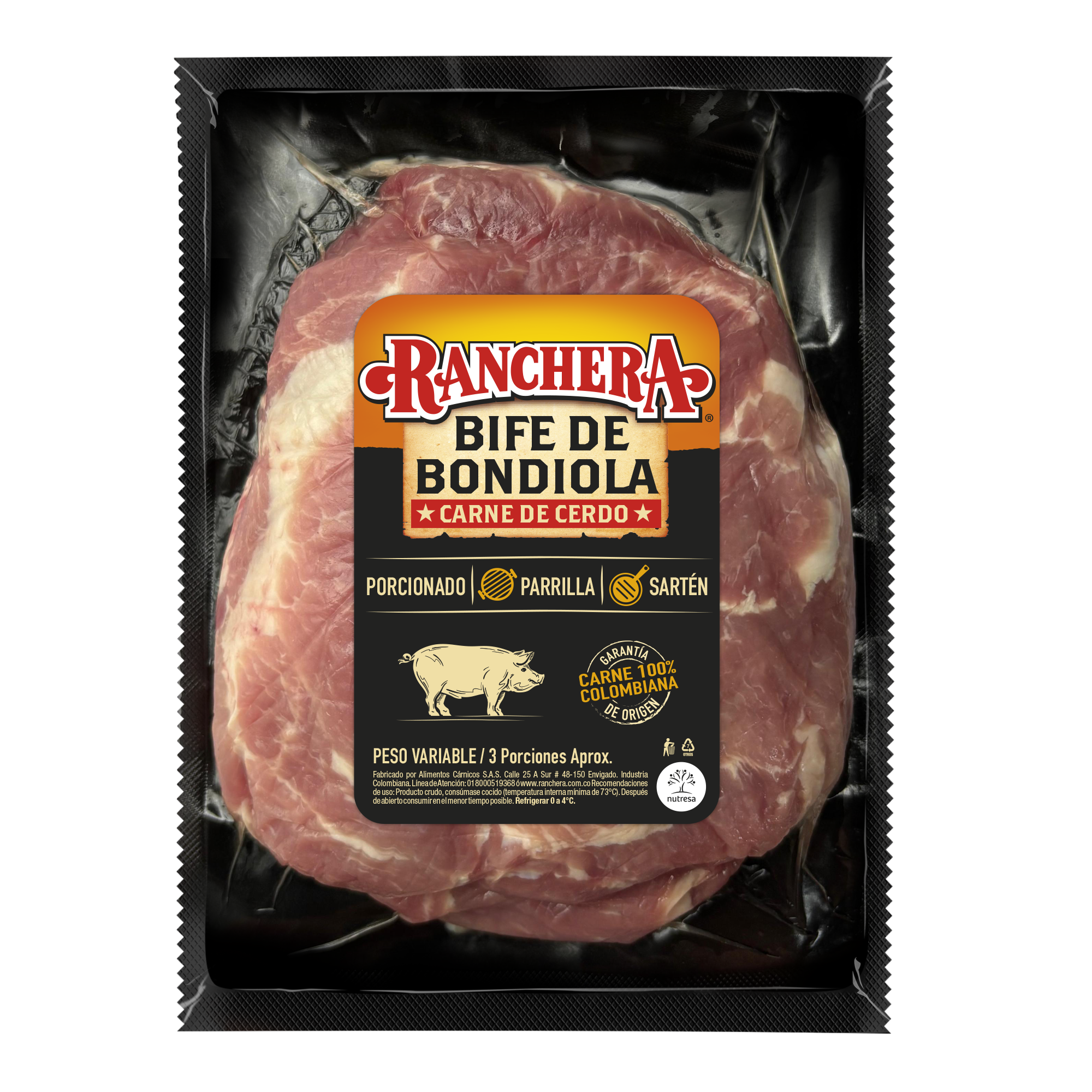 Bife de Bondiola de cerdo Ranchera