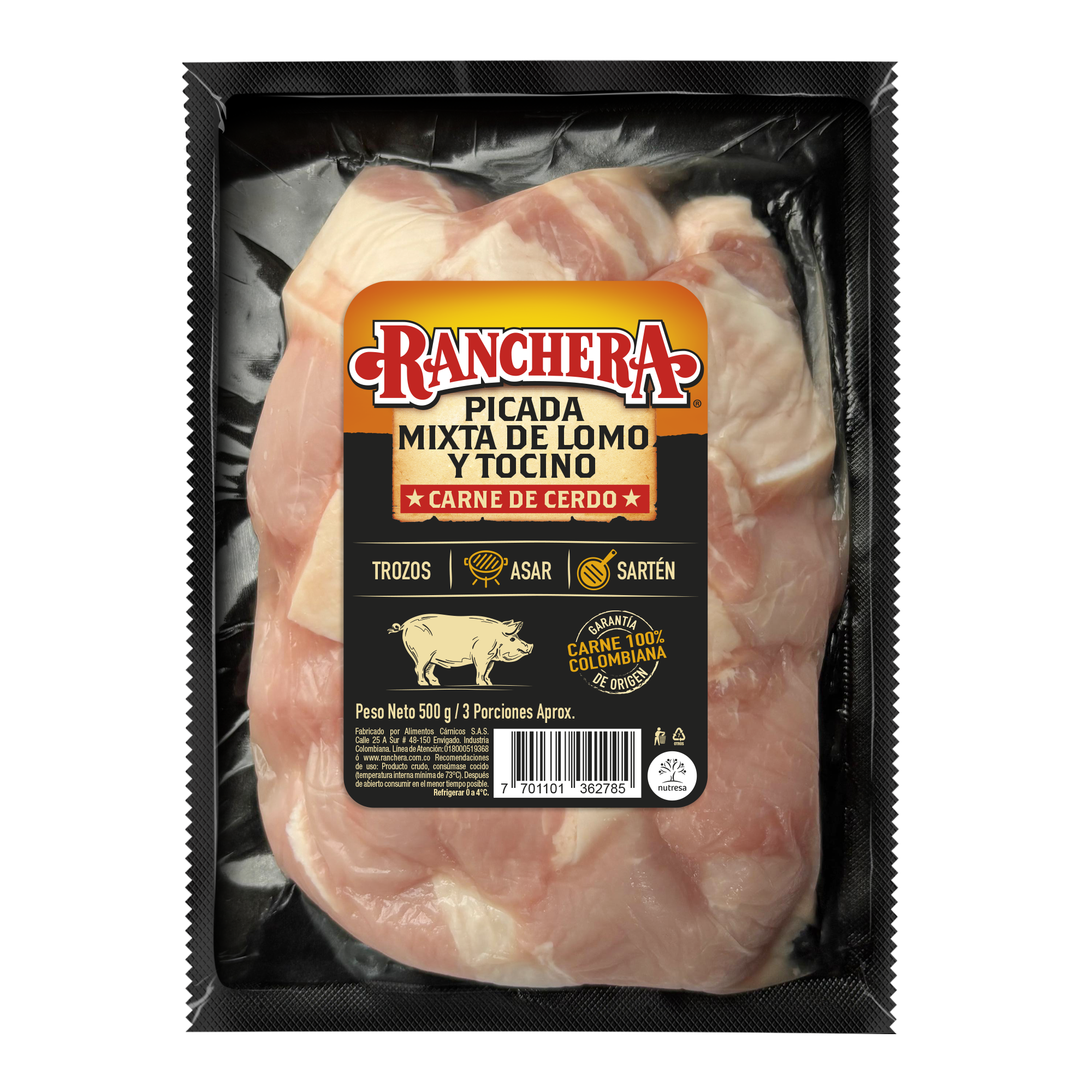 Picada Mixta Lomo y Tocino Ranchera 500g