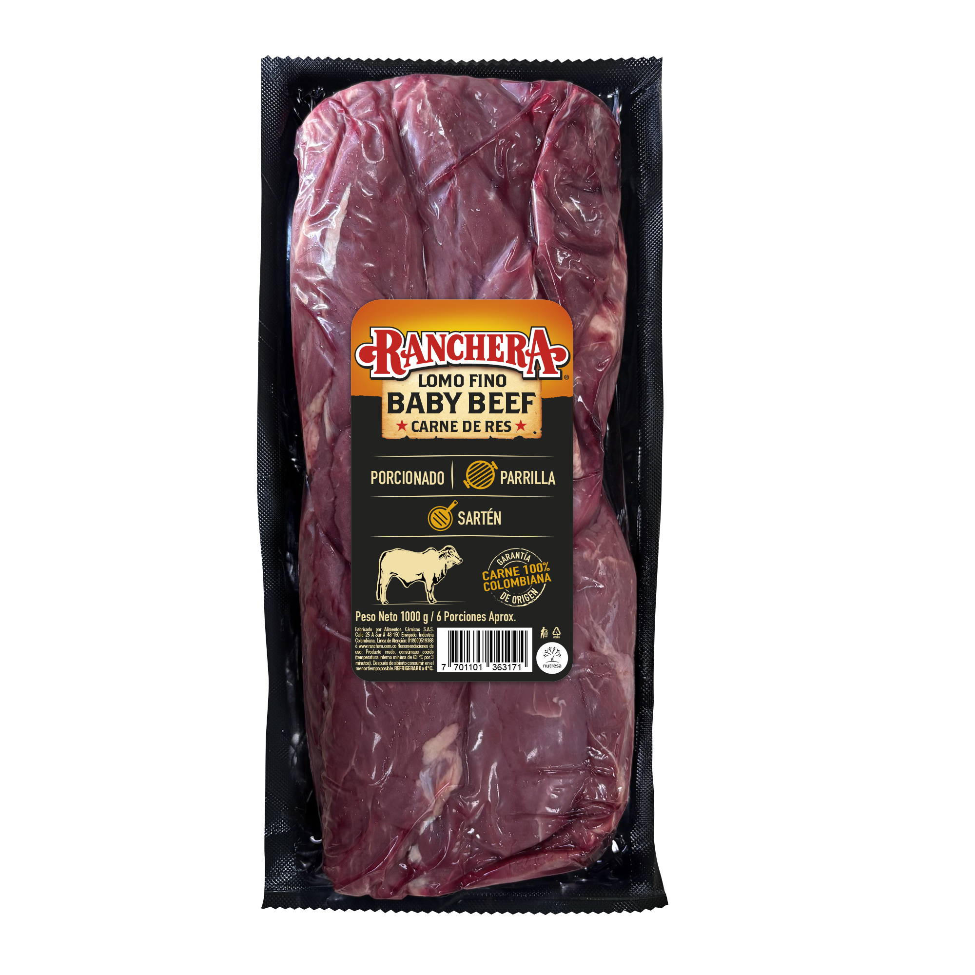 Baby beef solomito Ranchera 1000g
